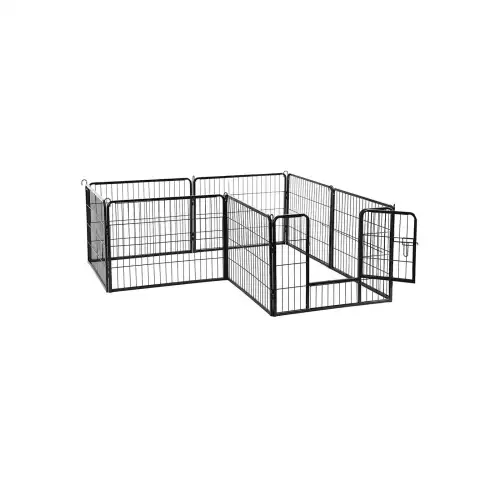 inandoutdoormatch Animal Run XXL - Adjustable - Run - Chicken Run - Cat Run - Dog Crate - Black (11259)