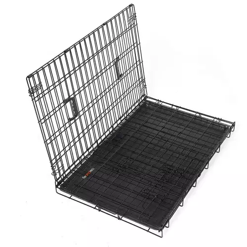 inandoutdoormatch Dog crate XXL deluxe - Bench for dogs - Foldable - Black - 80x122x75cm (11271)