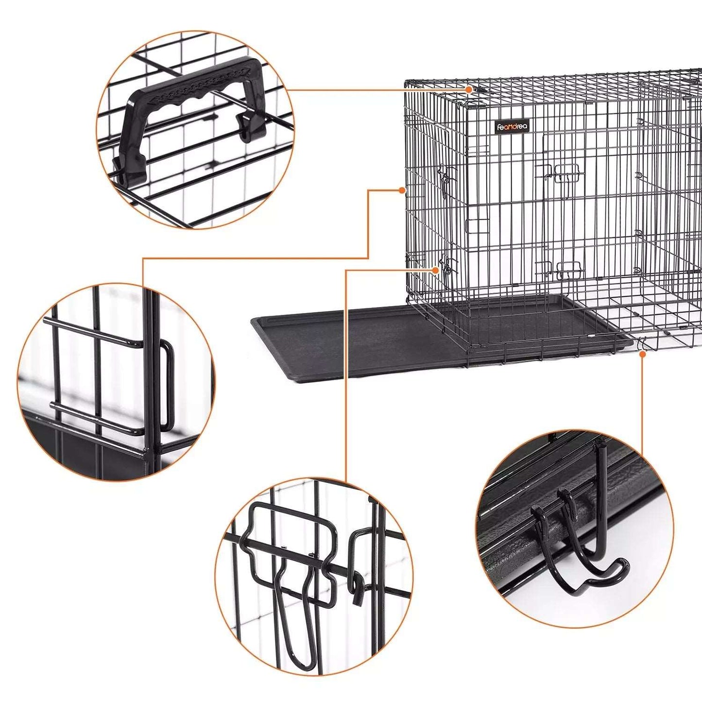 In And OutdoorMatch Animal Basket Elody - Hondenbench Transportkooi Katten - Huisdier Hondendraagtas meenemen op vakantie - Hondendraagtas reistas - Honden Bench