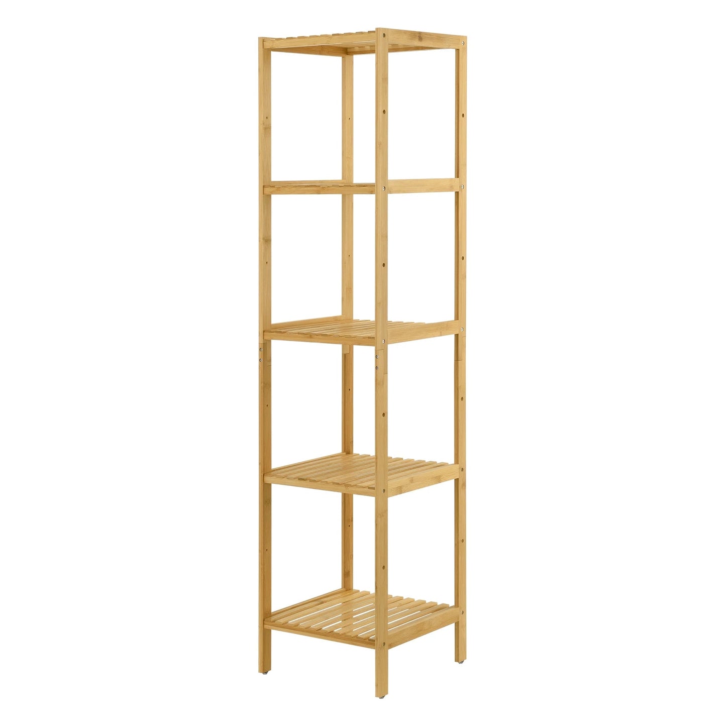 In And OutdoorMatch Bamboe Opbergrek Emerie - Staand rek - Met 5 planken - Modern design storage rack