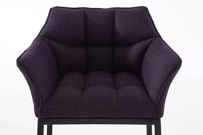 In And OutdoorMatch Barkruk Allan - Midnight Purple - Met rugleuning en armleuning - Ergonomisch - Set van 1 - Deluxe Barkrukken / hocker