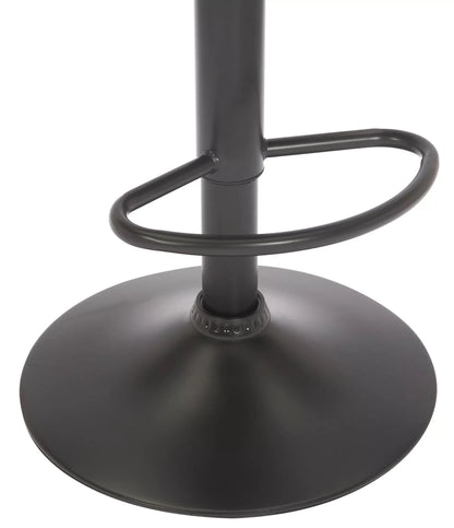 In And OutdoorMatch Barkruk Aubrey - Velvet geel - Zithoogte 62-83 cm - Met rugleuning - In hoogte verstelbaar - Set van 1 - Ergonomische - barstoelen - Keuken Barkrukken / hocker