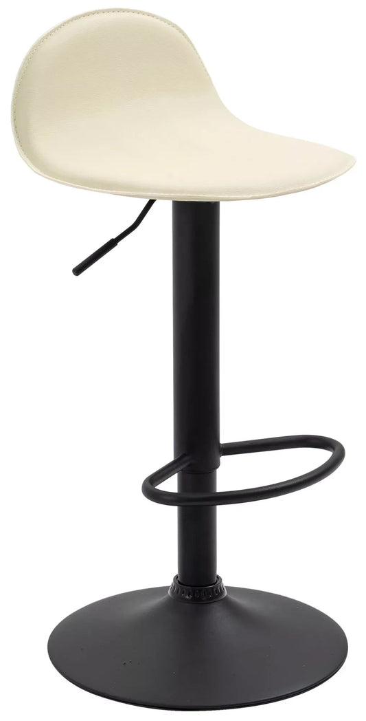 In And OutdoorMatch Barkruk Estelle - Creme - Zithoogte 58-79 cm - Met rugleuning - In hoogte verstelbaar - Keuken en bar - Set van 1 - Ergonomische - barstoelen Barkrukken / hocker