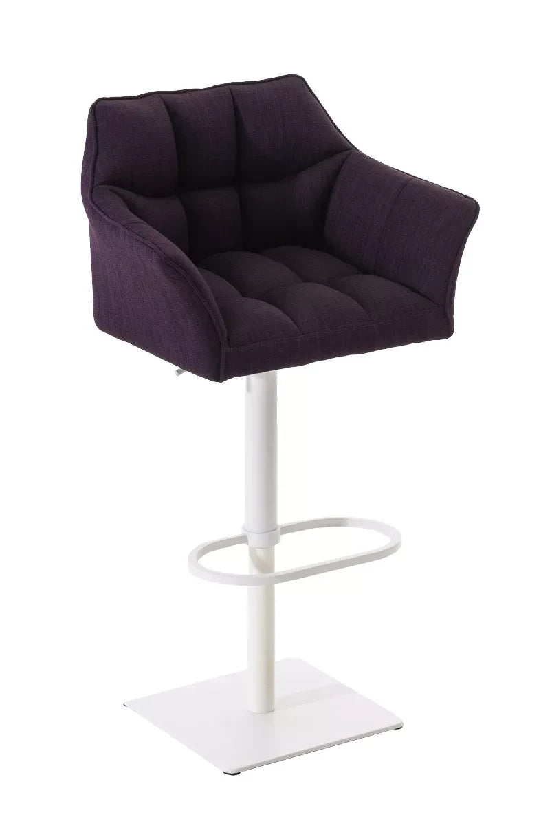 In And OutdoorMatch Barkruk Fausto - Midnight Purple - Met rugleuning en armleuning - Ergonomisch - Set van 1 - In hoogte verstelbaar - Deluxe Barkrukken / hocker