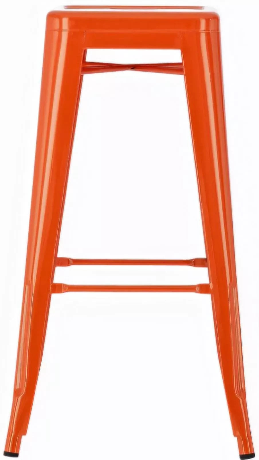 In And OutdoorMatch Barkruk Hanna - Zonder rugleuning - Set van 1 - Ergonomisch - Barstoelen voor keuken of kantine - Oranje - Metaal - Zithoogte 77cm Barkrukken / hocker