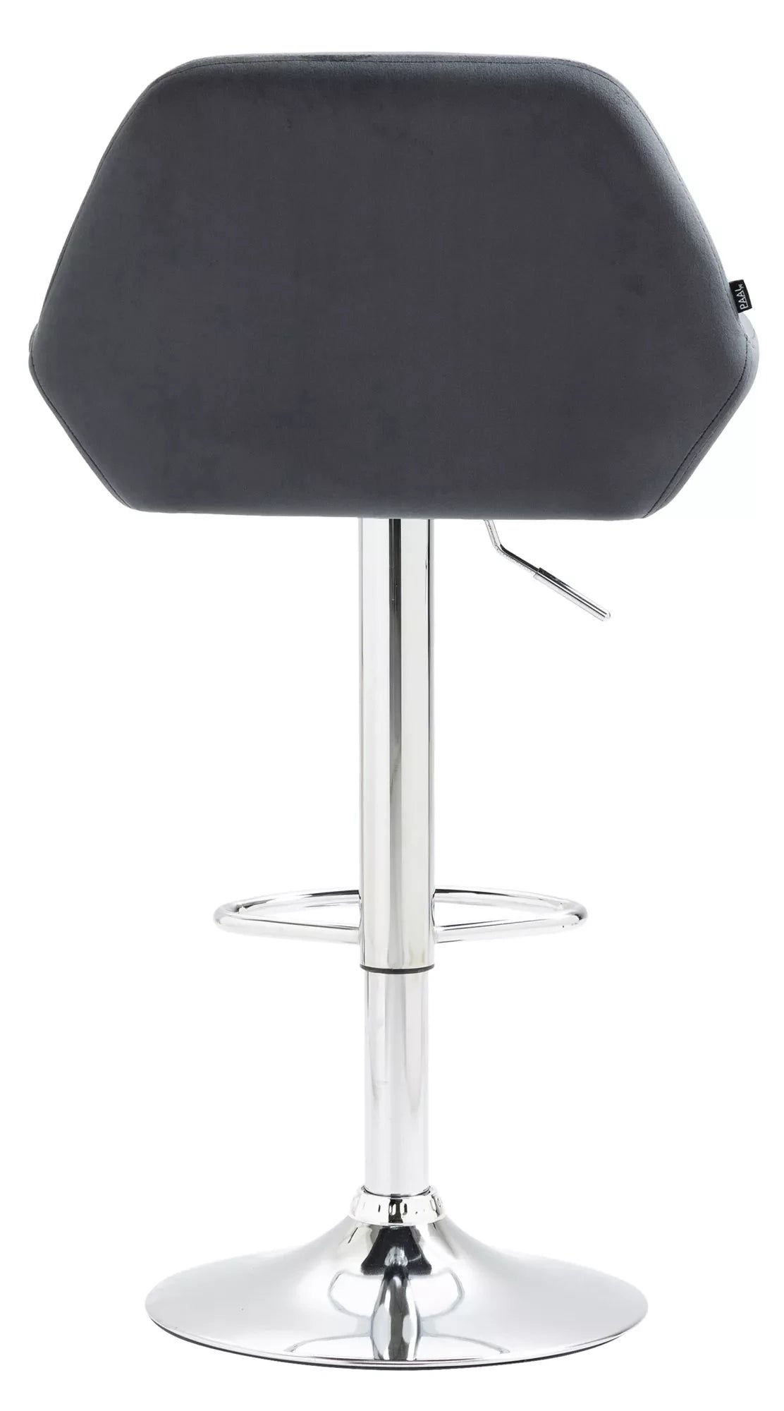 In And OutdoorMatch Barkruk Moriah - Velvet grijs - Zithoogte 63-83cm - Met rugleuning - In hoogte verstelbaar - Keuken en bar - Set van 1 - Ergonomische - barstoelen Barkrukken / hocker