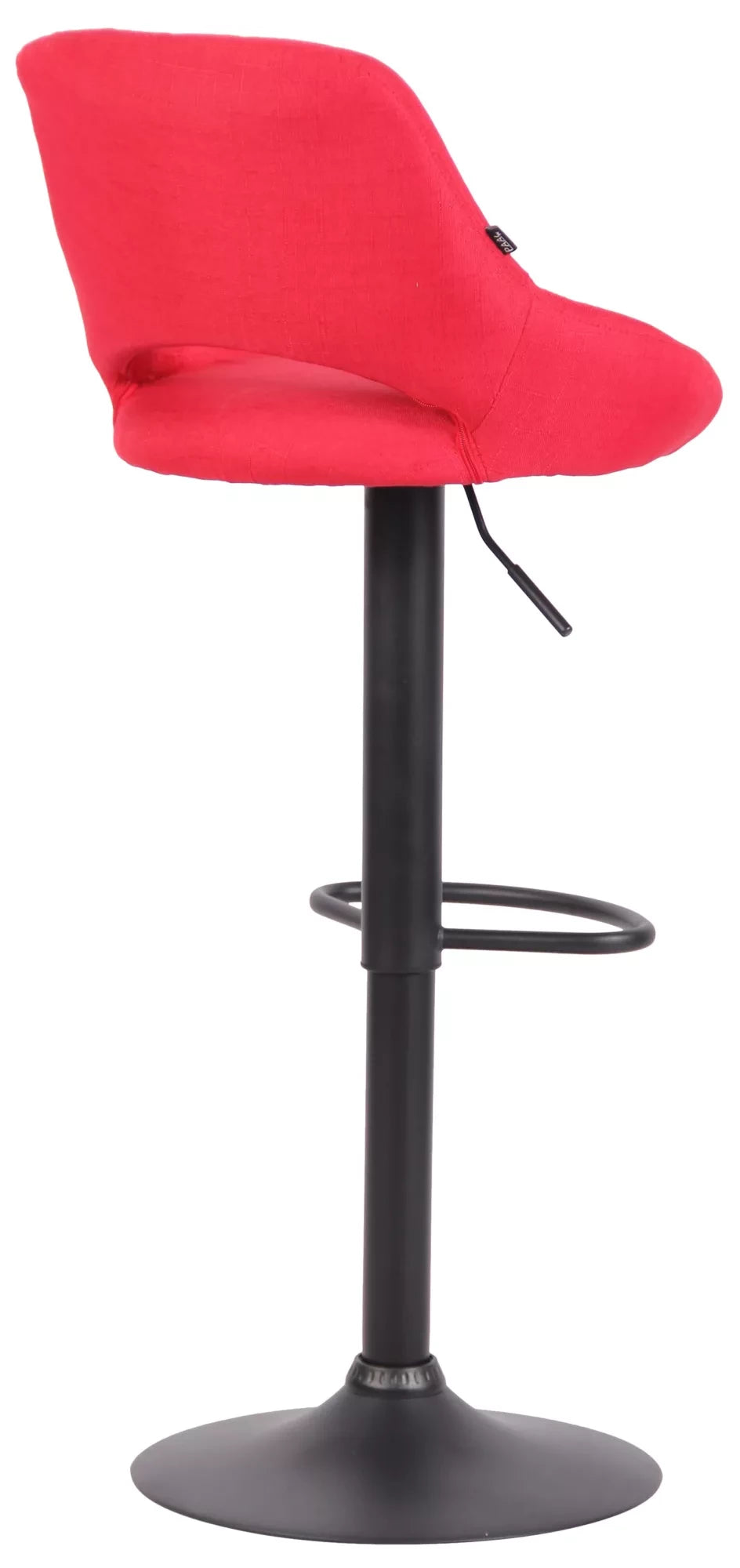 In And OutdoorMatch Barkruk Red Oceane - Stof - 60-81cm zithoogte - Ergonomische barstoelen - In hoogte verstelbaar - Set van 1 - Met rugleuning - Voor keuken en bar Barkrukken / hocker