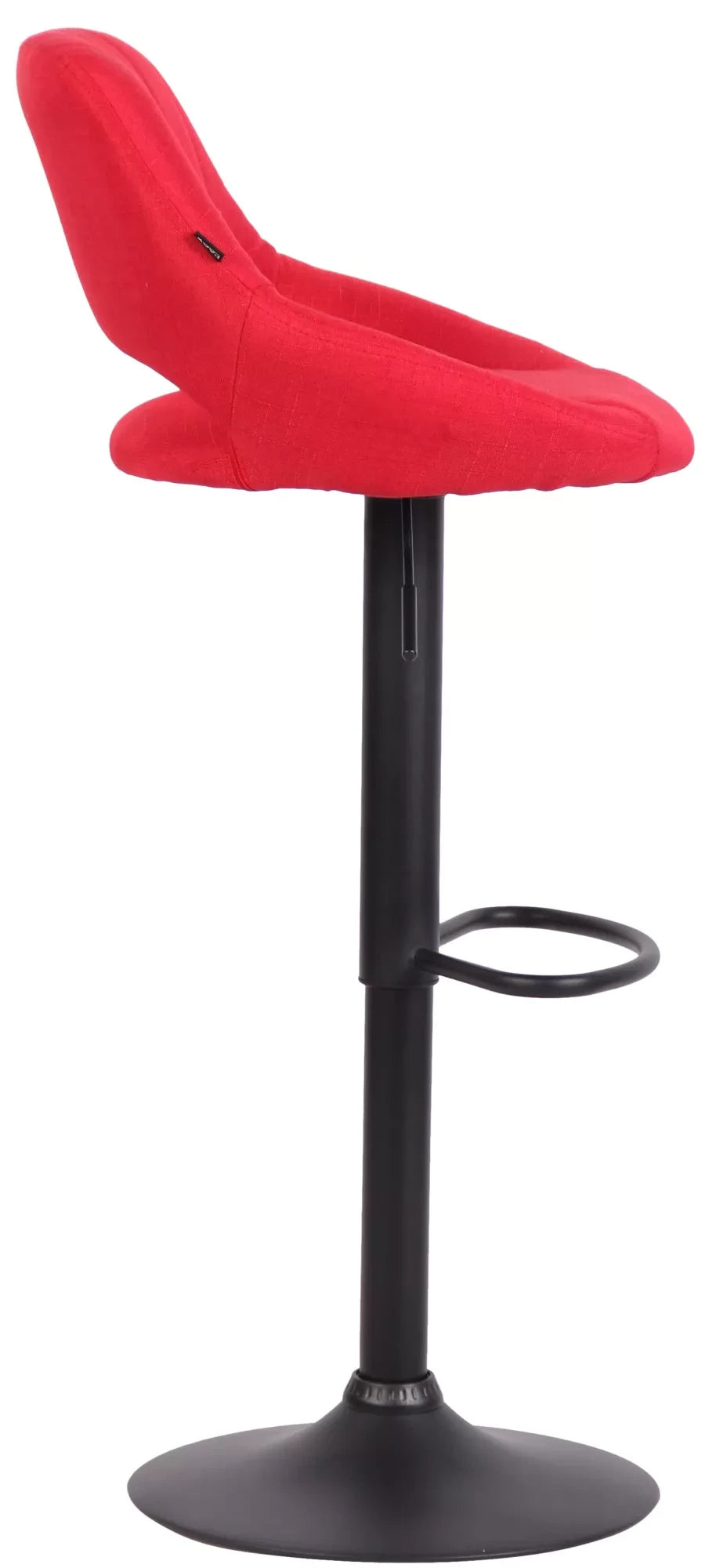 In And OutdoorMatch Barkruk Red Oceane - Stof - 60-81cm zithoogte - Ergonomische barstoelen - In hoogte verstelbaar - Set van 1 - Met rugleuning - Voor keuken en bar Barkrukken / hocker