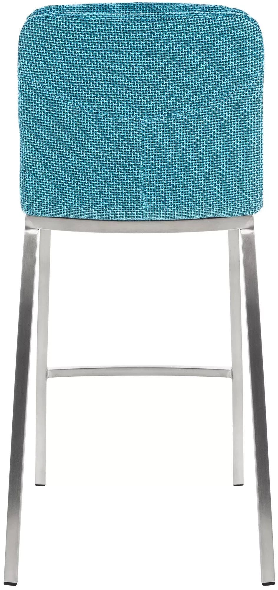 In And OutdoorMatch Barkruk Siso blauw - Luchtig - 80cm zithoogte - Set van 1 - Met rugleuning - Voor keuken en bar - Ergonomische barstoelen Barkrukken / hocker