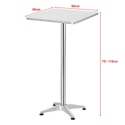 In And OutdoorMatch Bartafel Allison - Tuintafel - Opvouwbaar - Verstelbaar - MDF - Geschikt voor binnen en buiten Bar table