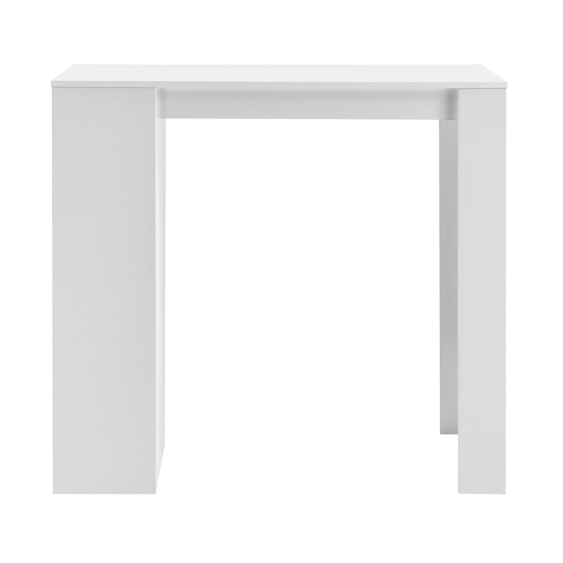 In And OutdoorMatch Bartafel Darryl - Met 3 Planken - 110x50x103 cm - Wit - Spaanplaat - Modern Design Bar table