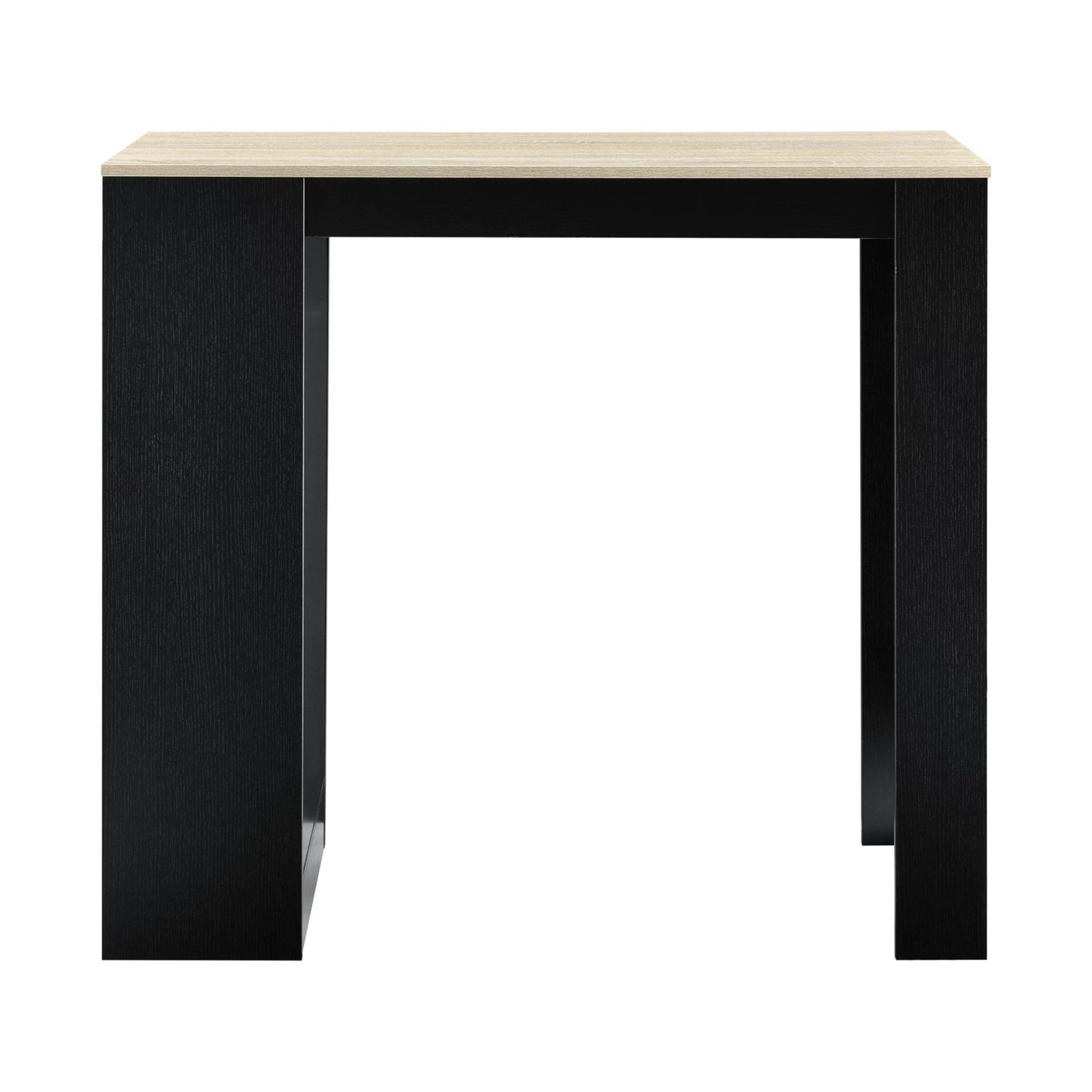 In And OutdoorMatch Bartafel Eddie - Met 3 Planken - 110x50x103 cm - Zwart en Eikenkleurig - Spaanplaat - Modern Design Bar table