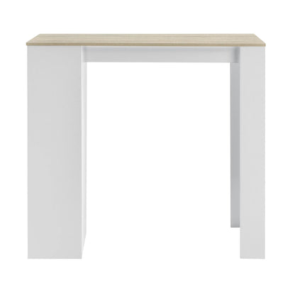 In And OutdoorMatch Bartafel Randi - Met 3 Planken - 110x50x103 cm - Wit en Eikenkleurig - Spaanplaat - Modern Design Bar table