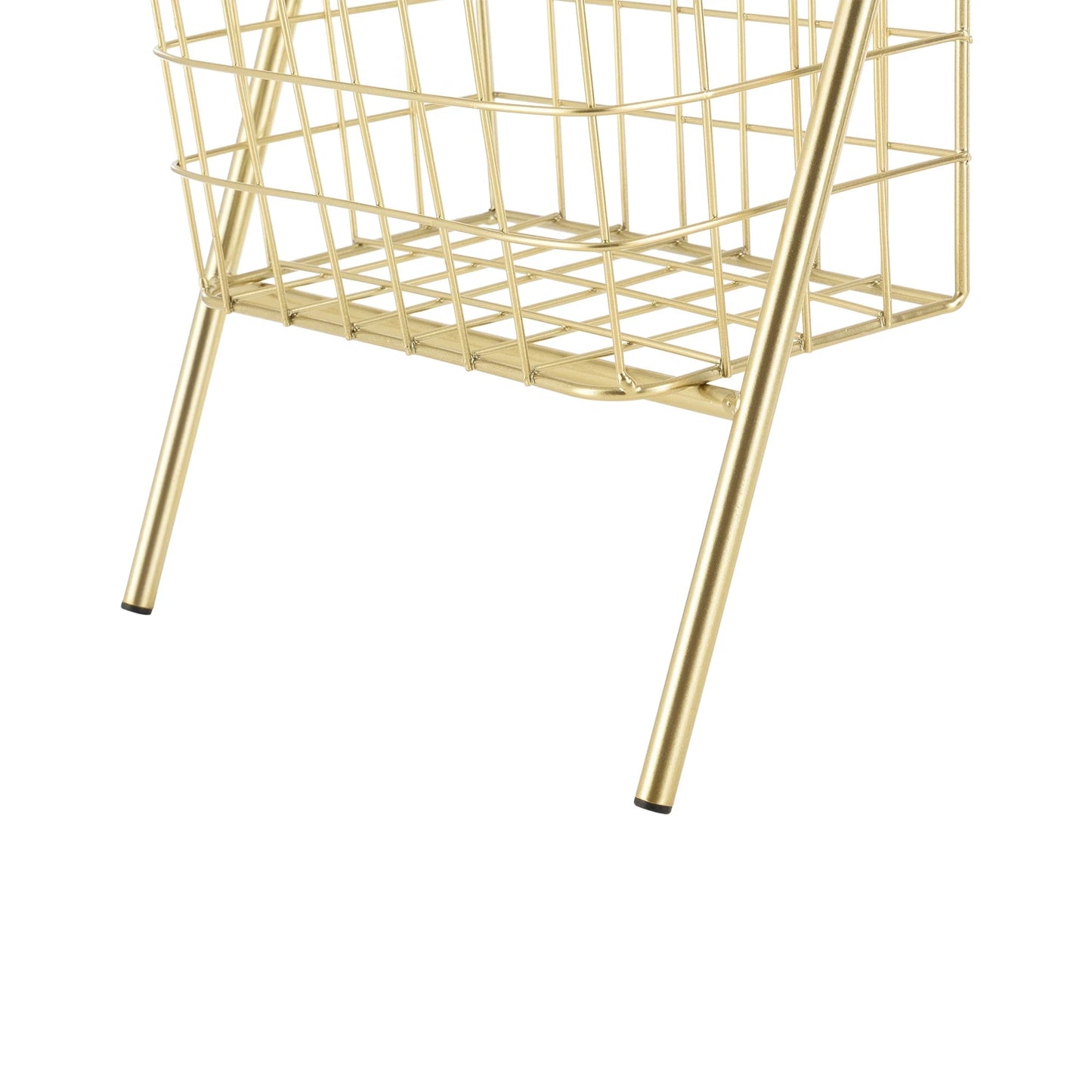 In And OutdoorMatch Bloempot Trapladder Elly - 106,5x26,5x55 cm - Messing - Metaal - Minimalistisch Design - Met 3 Bloempotten Ladder