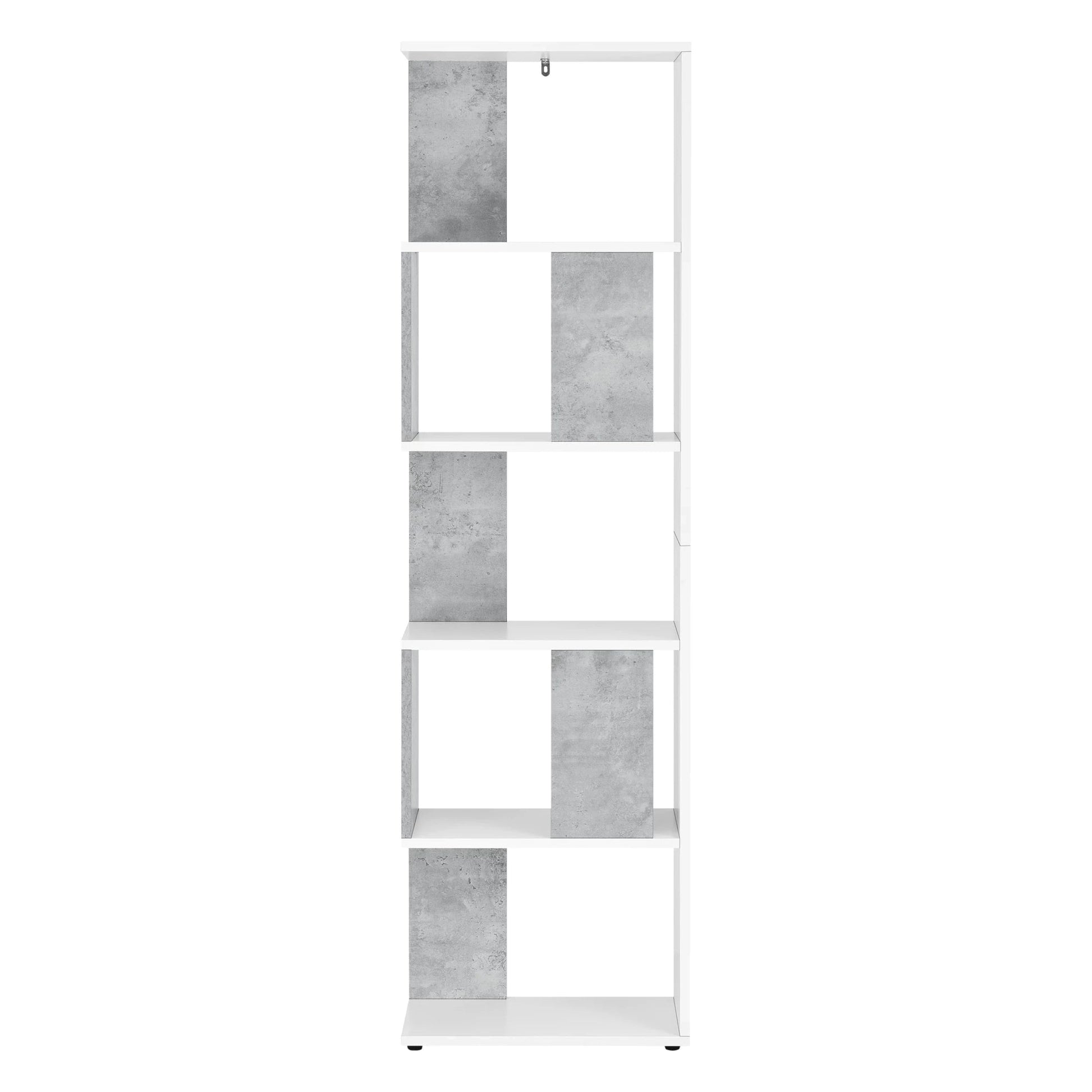 In And OutdoorMatch Boekenkast Plank Johnathon - 159x45x23,5 cm - Wit en Betonkleur - Decoratief Design Boekenplank