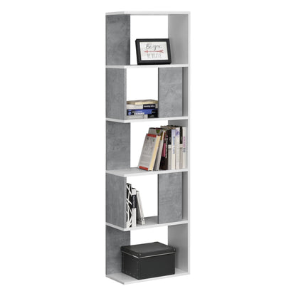 In And OutdoorMatch Boekenkast Plank Johnathon - 159x45x23,5 cm - Wit en Betonkleur - Decoratief Design Boekenplank