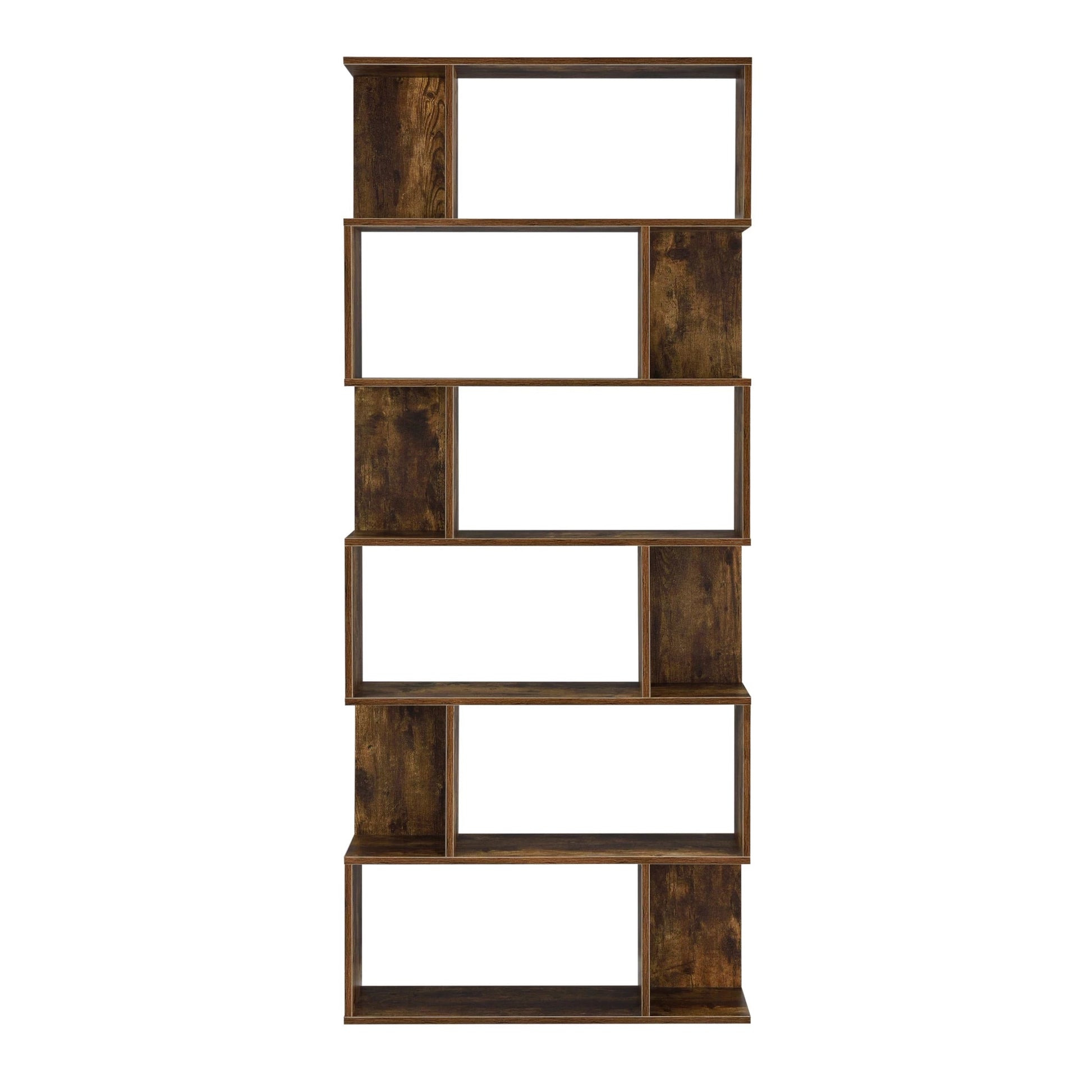 In And OutdoorMatch Boekenkast Plank Odessa - 192x80x24 cm - Walnootkleurig - Spaanplaat - Decoratief Design Boekenkast