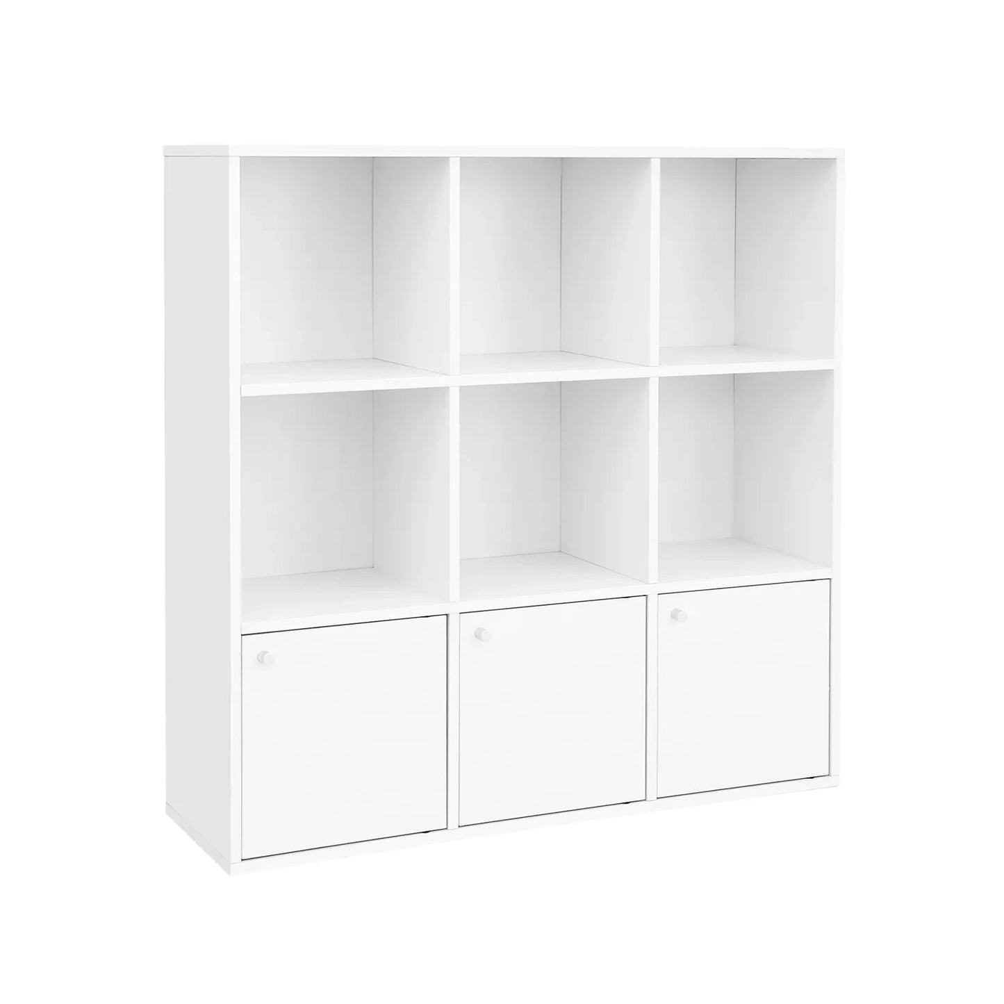 In And OutdoorMatch Boekenkast Sage - 6 vakken - Boekenkast met deuren - Woonkamer, slaapkamer en kinderkamer - Hout - MDF - 97x29x97cm Boekenkast