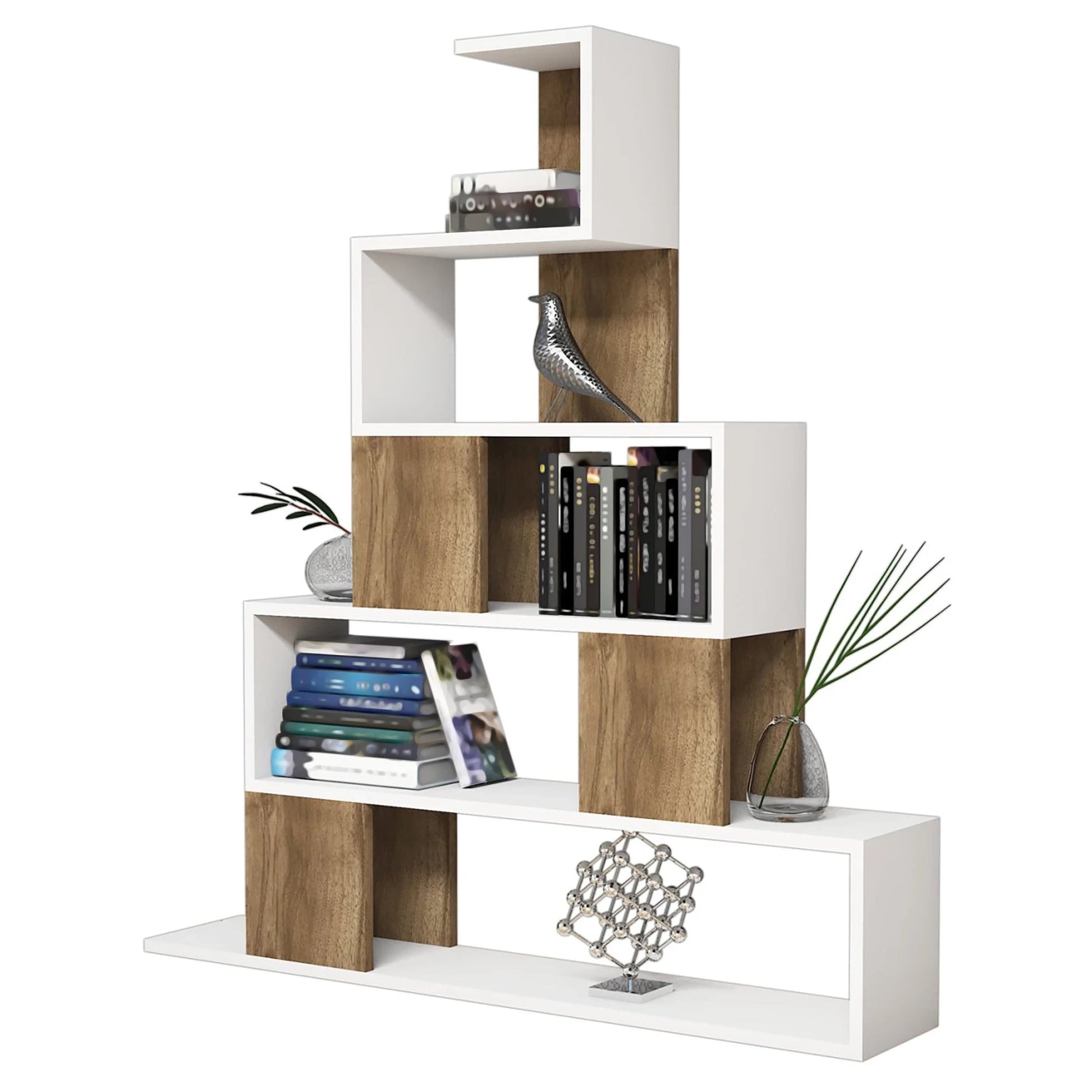 In And OutdoorMatch Boekenkast Stijn - 131x120x22 cm - Wit - MDF Boekenkast