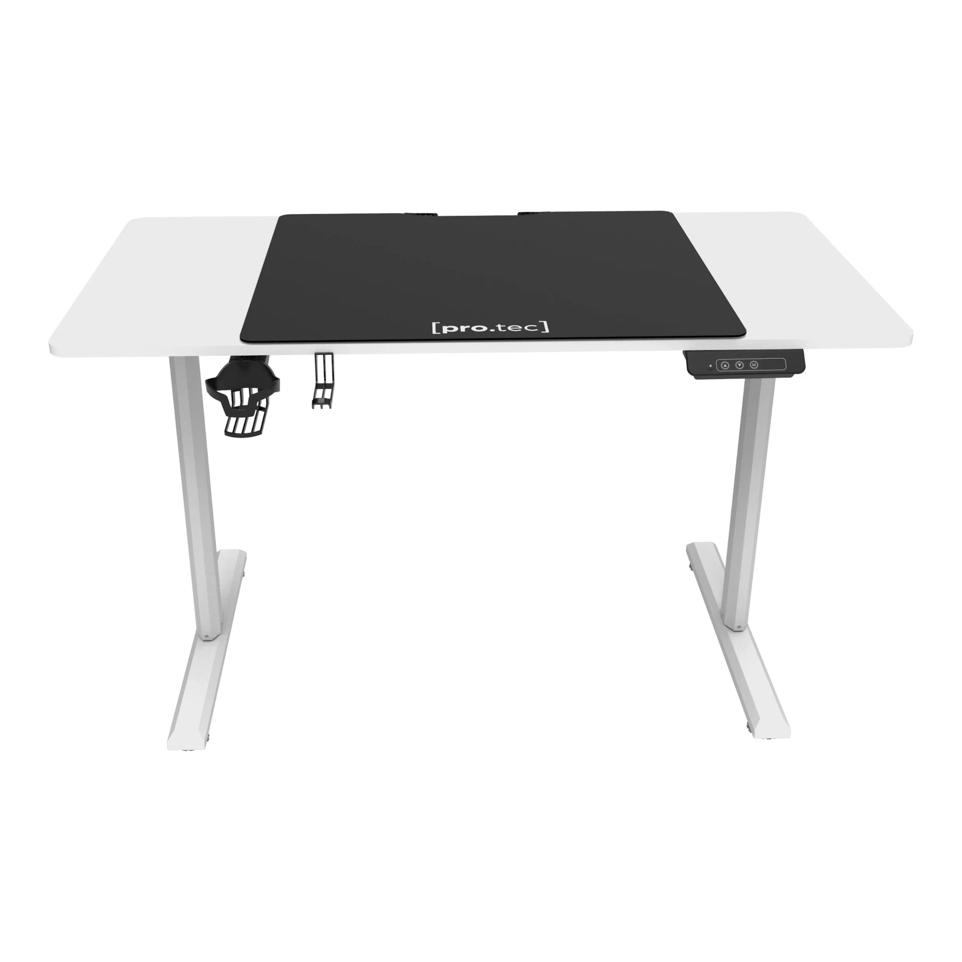 In And OutdoorMatch Bureau Giovanny - Zit Sta Bureau - Elektrisch Verstelbaar - Wit en Zwart - 110x60x72-117 cm Desk