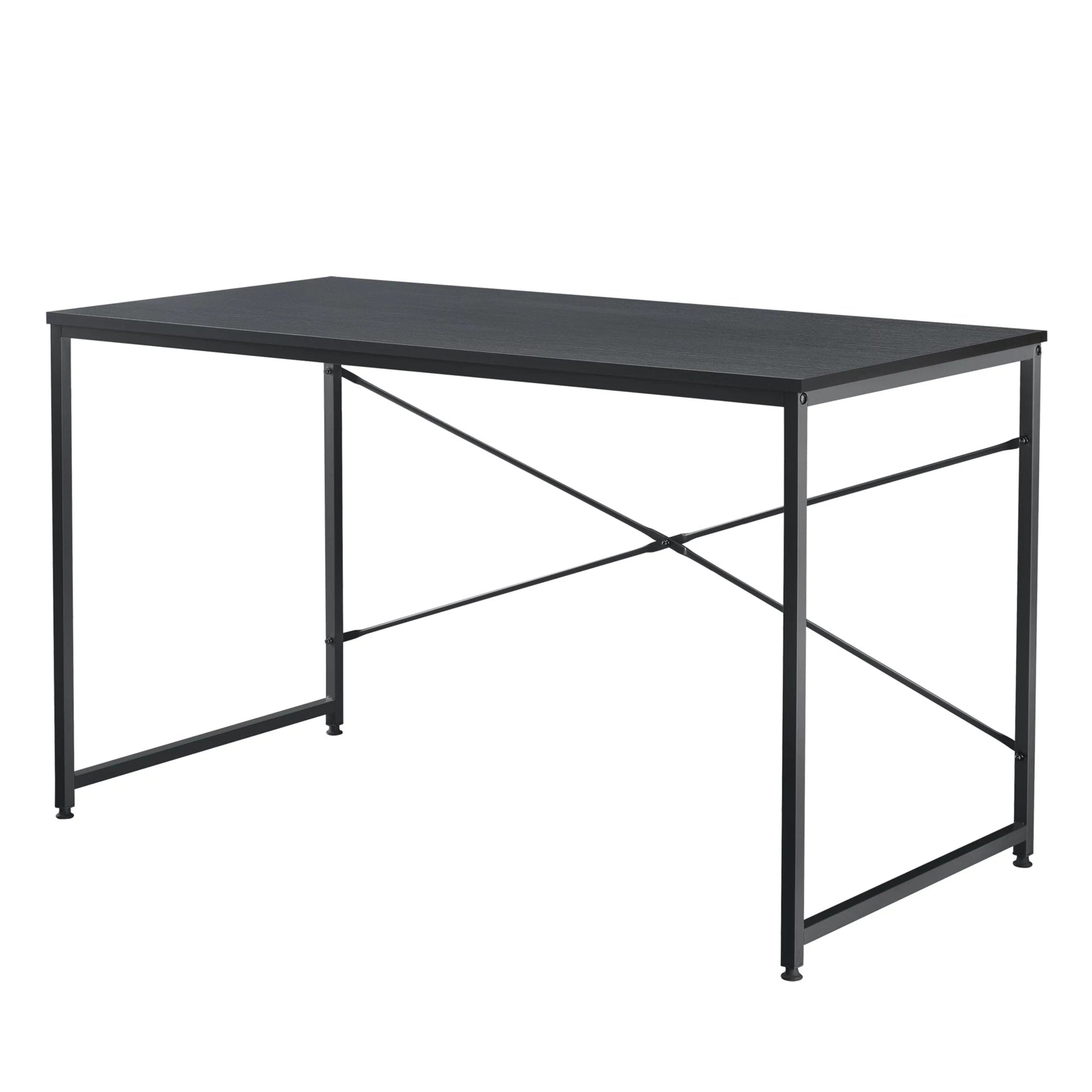 In And OutdoorMatch Bureau Shawn - 120x60x72 cm - Spaanplaat en Metaal - Zwart - Modern Design Desk