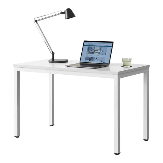 In And OutdoorMatch Bureau Shyann - Laptoptafel - 120x60x75 cm - Wit - Staal en spaanplaat - Modern design Desk