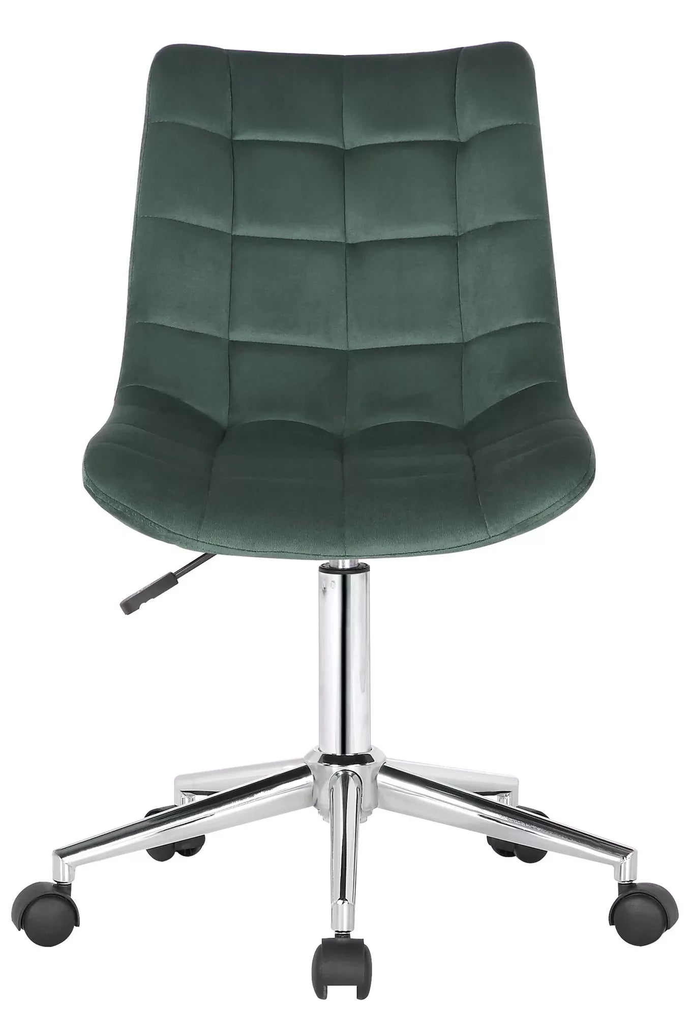 In And OutdoorMatch Bureaustoel Rachelle - Stof - Velvet Donker Groen - Ergonomisch - 46x40x96cm Hoogte Verstelbaar - Zithoogte 44 - 59 cm - Modern Design Bureaustoel