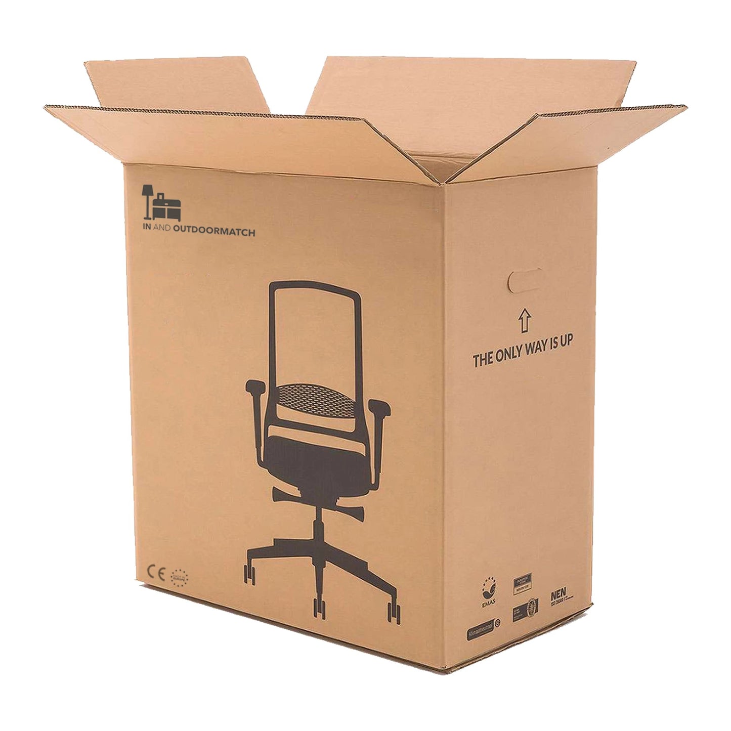 In And OutdoorMatch Bureaustoel Thaddeus - Kunstleer - Zwart - Ergonomisch - 49 x 45x125cm - Hoogte Verstelbaar - Zithoogte 45 - 52cm - Deluxe Bureaustoel