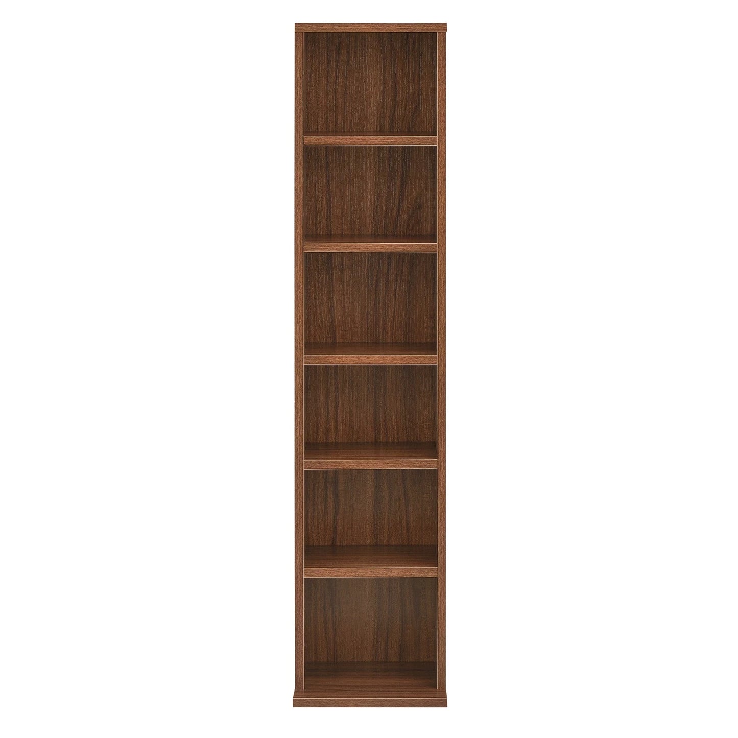 In And OutdoorMatch CD/DVD Kast Compartiment Roman - Kast - Met 6 Planken - 90x20x20 cm - Walnoot - Spaanplaat - Modern Design Boekenplank