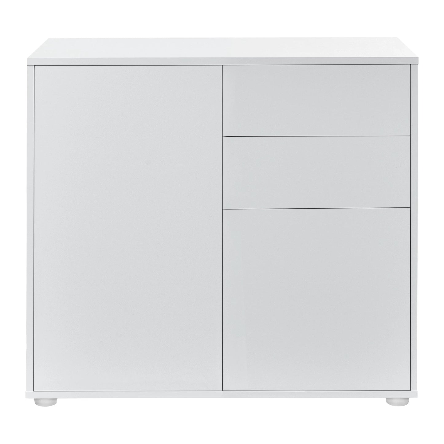 In And OutdoorMatch Commode Wilford - Duw en Open - 74x79x36 cm - Wit Mat - Spaanplaat - Modern Design Kast