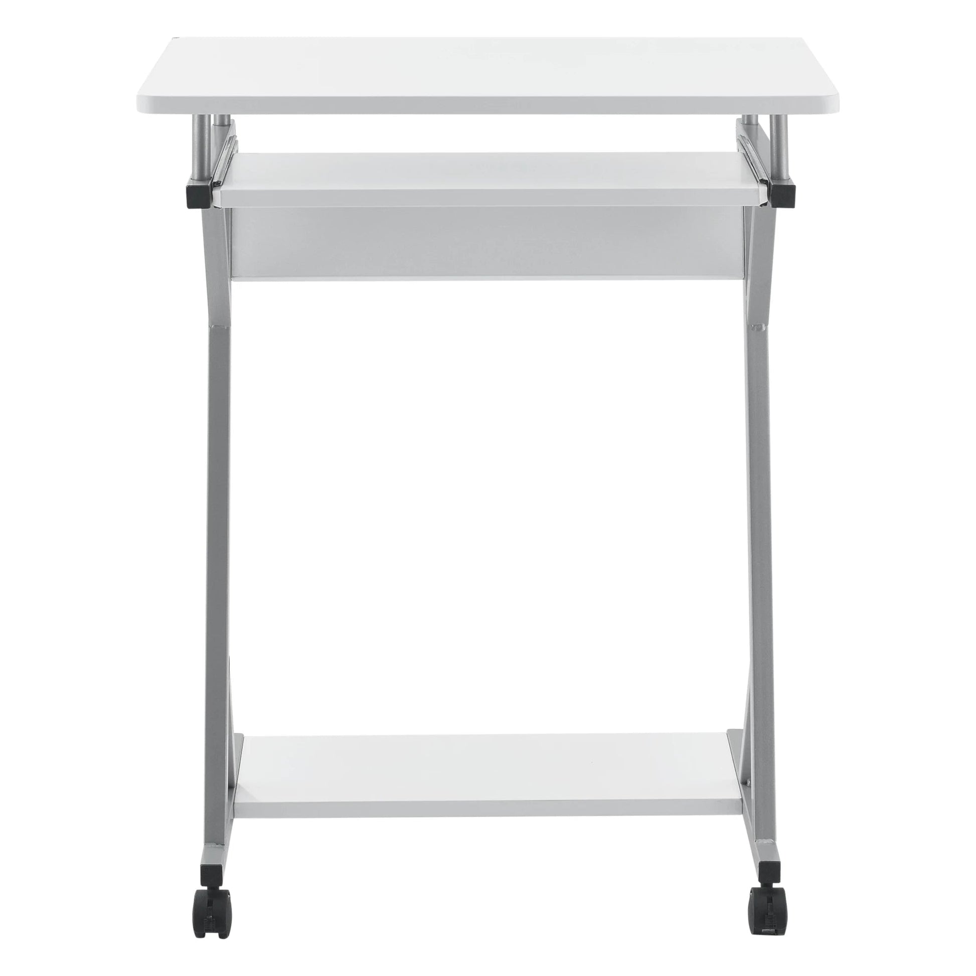 In And OutdoorMatch Computertafel Bonnie - Bureau - Op Wielen - PC Tafel - 60x40x75 cm - Wit - Moderne Look Desk