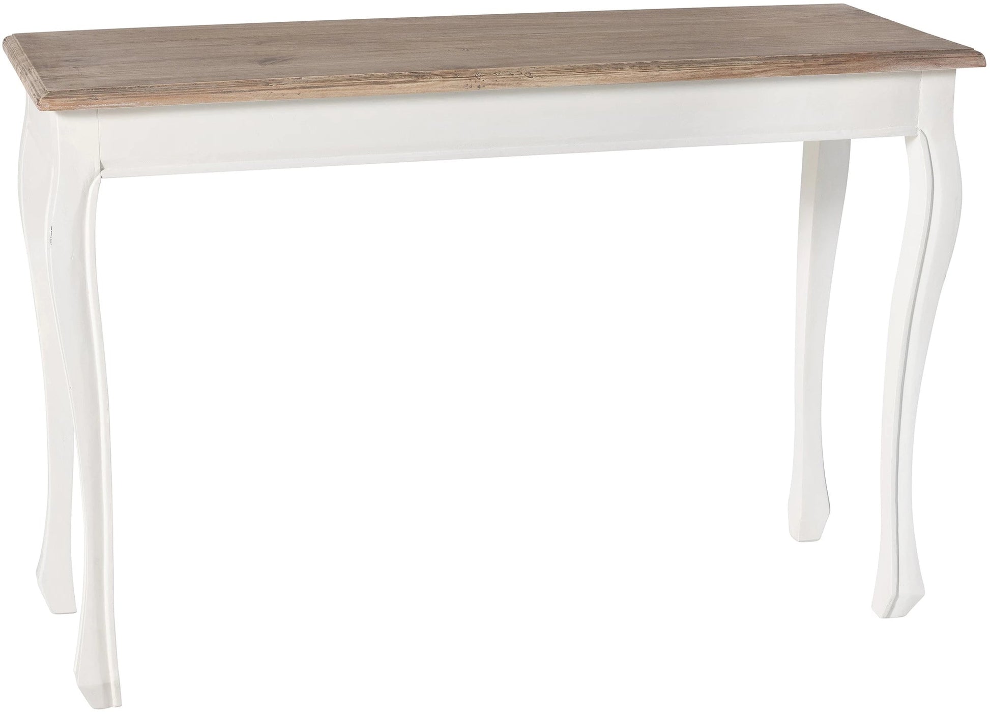 In And OutdoorMatch Consoletafel Marlene - Tafel - 80x120x40cm - Gerecycled iepenhout - Wit - Stijlvol design Consoletafel