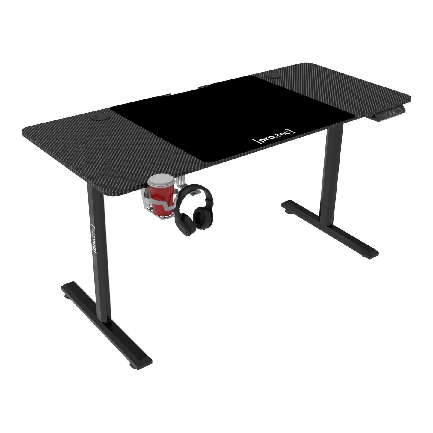 In And OutdoorMatch Desk Gisselle - Zit Sta Bureau - Elektrisch Verstelbaar - Zwart - 140x60x72-117 cm Desk