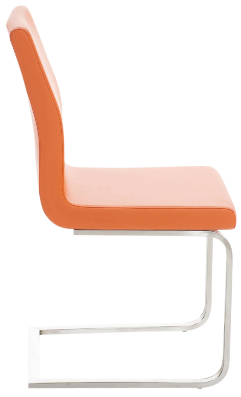 In And OutdoorMatch Eetkamerstoel Maxwell - Oranje - Set van 2 - Kunstleer - Hoogwaardige bekleding - Luxe eetkamerstoelen - Moderne uitstraling Eetkamerstoel