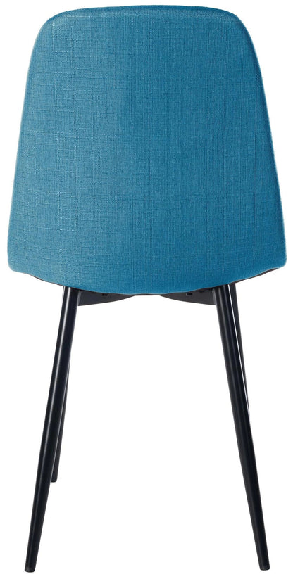 In And OutdoorMatch Eetkamerstoel Peggy - Blauw - Set van 4 - Eetkamerstoel - Stof - Hoge kwaliteit bekleding - Decoratieve stoel - Stijlvolle eetkamerstoel Eetkamerstoel