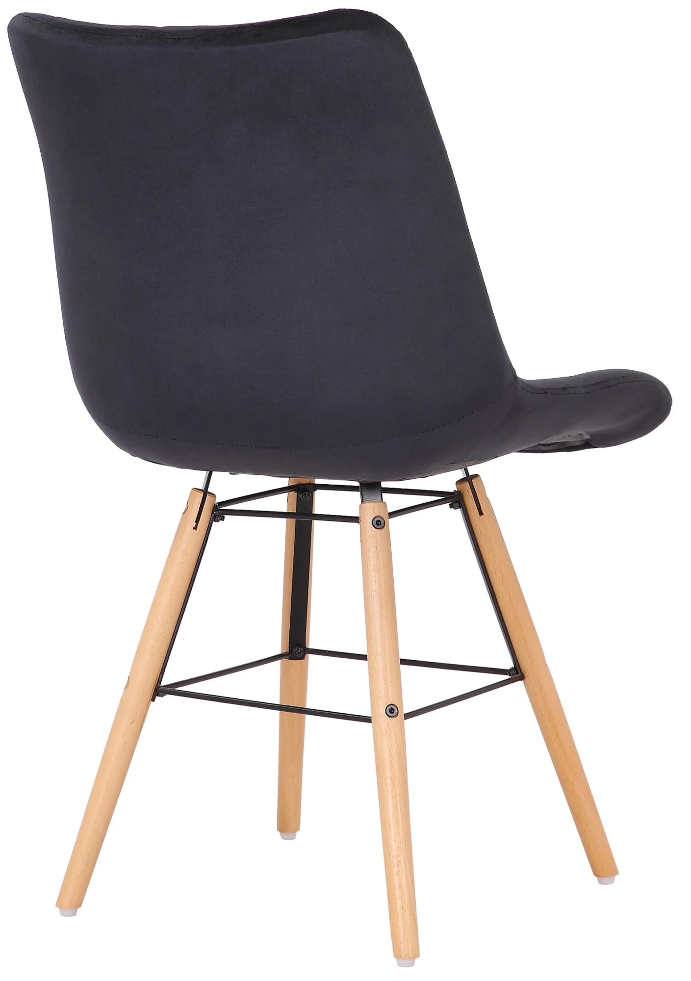 In And OutdoorMatch Eetkamerstoelen Anjelica - Zwart - Set van 2 - Fluweel - Hoogwaardige bekleding - Stijlvolle eetkamerstoelen - Luxe uitstraling Eetkamerstoel