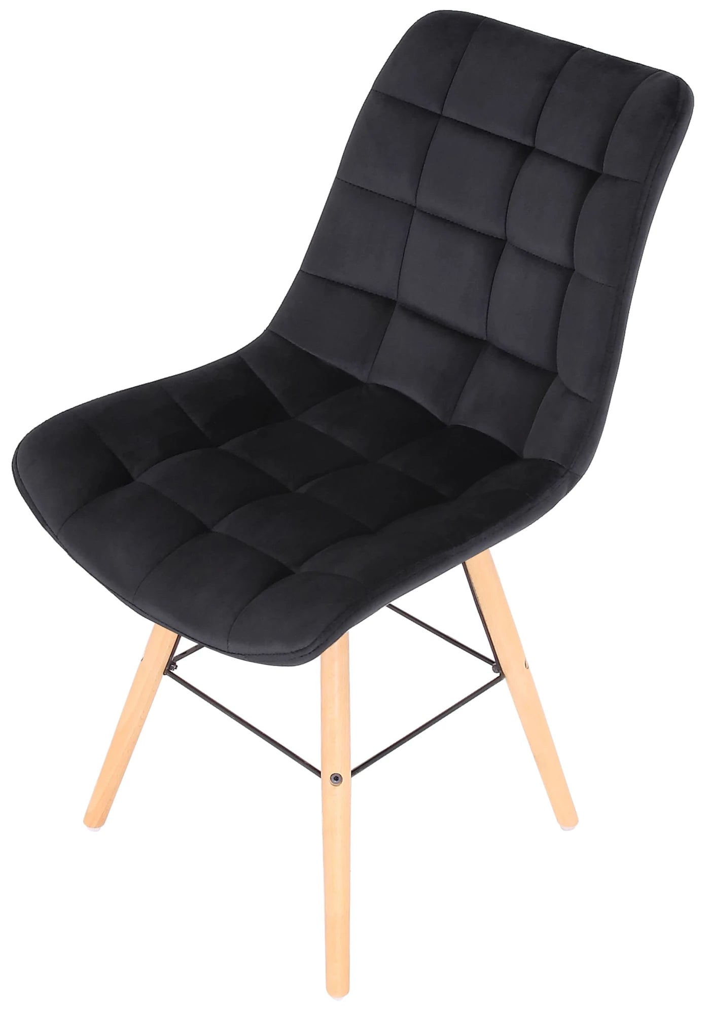 In And OutdoorMatch Eetkamerstoelen Anjelica - Zwart - Set van 2 - Fluweel - Hoogwaardige bekleding - Stijlvolle eetkamerstoelen - Luxe uitstraling Eetkamerstoel