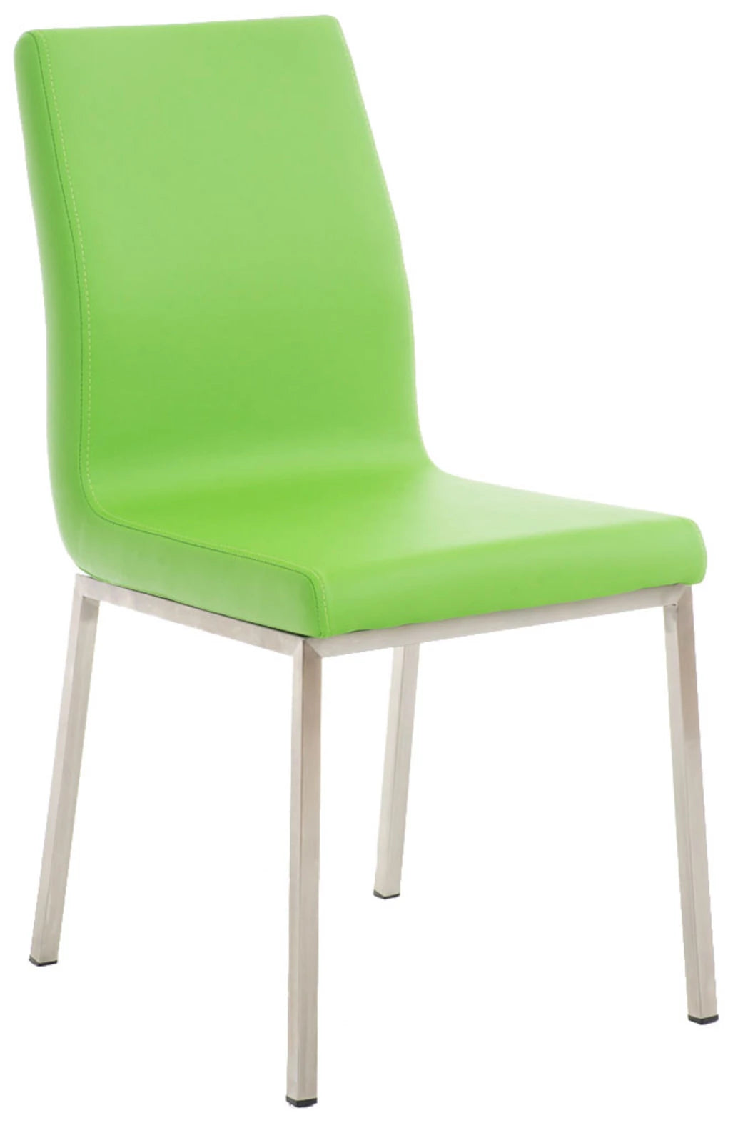 In And OutdoorMatch Eetkamerstoelen Brigida - Groen en Metaal - Set van 2 - Kunstleer - Hoogwaardige bekleding - Klassieke eetkamerstoel - Minimalistische look Eetkamerstoel