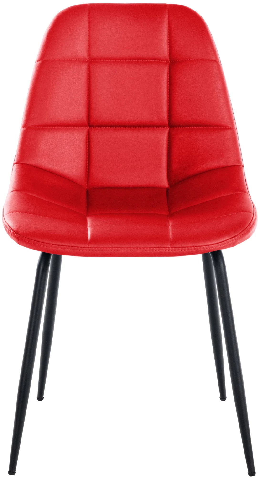 In And OutdoorMatch Eetkamerstoelen Cammie - Rood - Set van 2 - Kunstleer - Hoogwaardige bekleding - Luxe eetkamerstoel - Stijlvolle uitstraling Eetkamerstoel