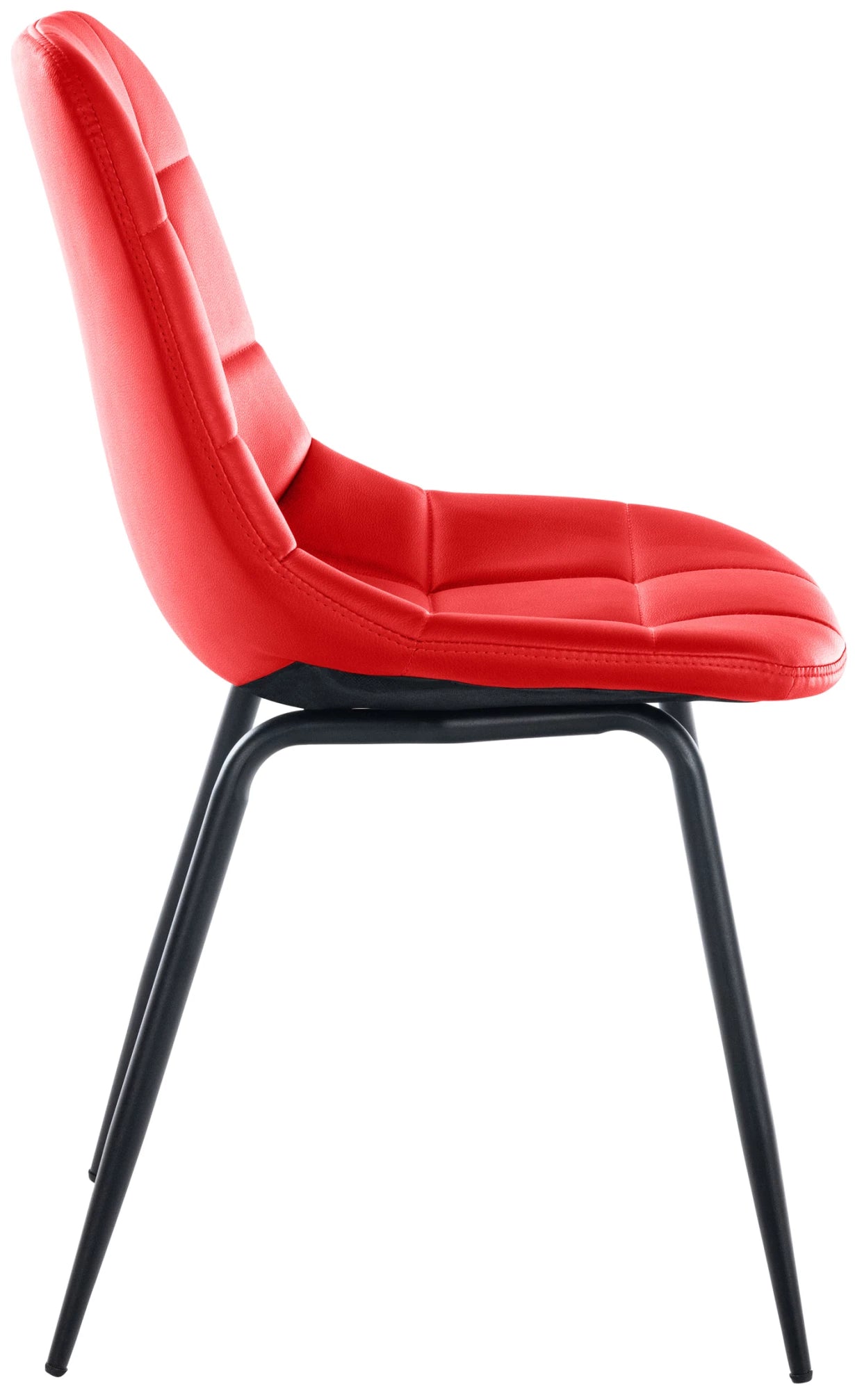 In And OutdoorMatch Eetkamerstoelen Cammie - Rood - Set van 2 - Kunstleer - Hoogwaardige bekleding - Luxe eetkamerstoel - Stijlvolle uitstraling Eetkamerstoel