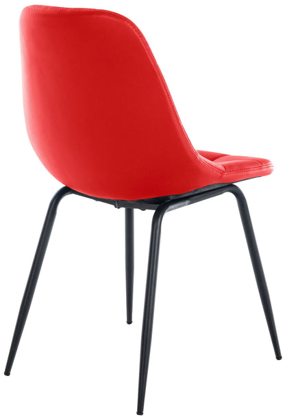 In And OutdoorMatch Eetkamerstoelen Cammie - Rood - Set van 2 - Kunstleer - Hoogwaardige bekleding - Luxe eetkamerstoel - Stijlvolle uitstraling Eetkamerstoel