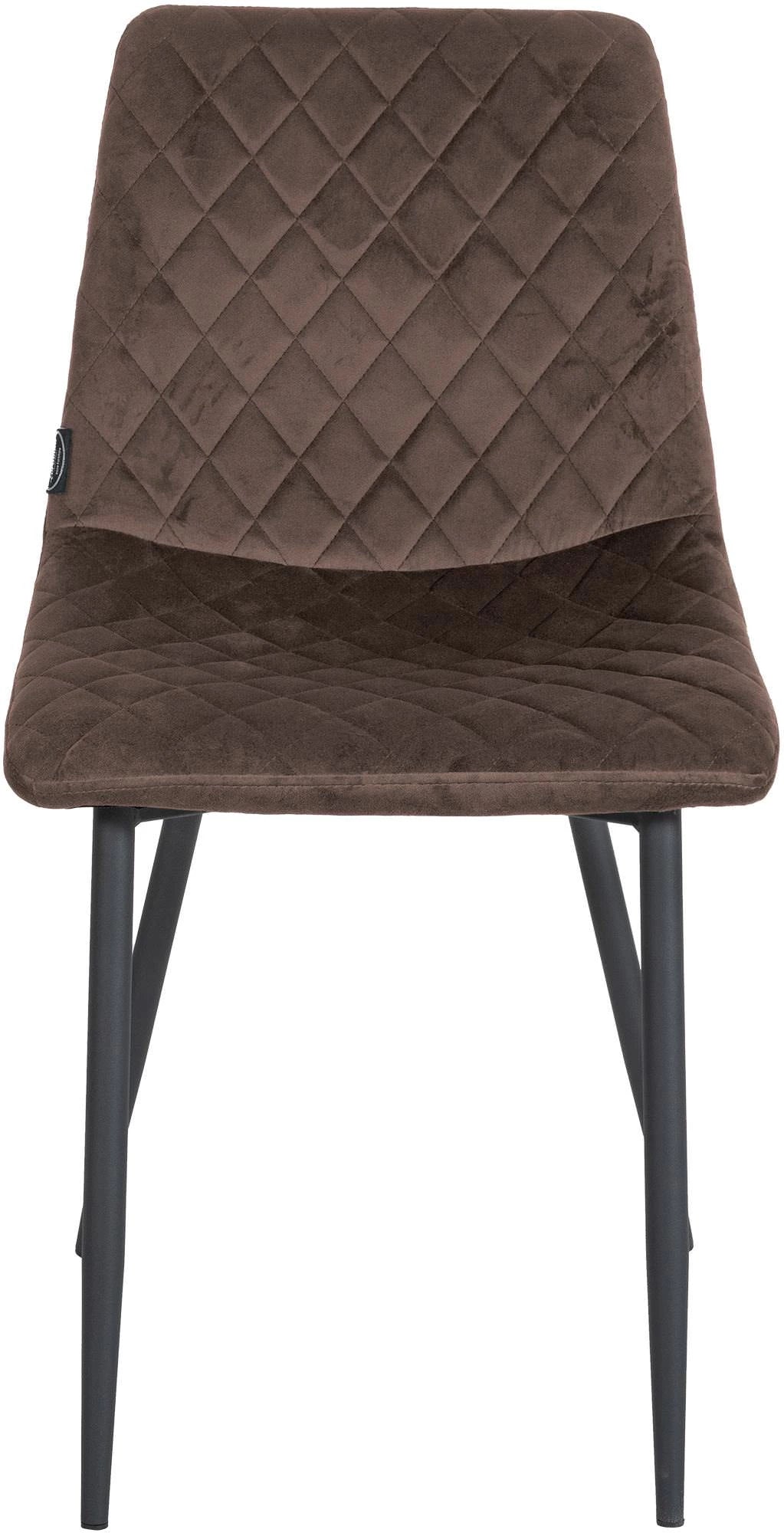 In And OutdoorMatch Eetkamerstoelen Cristen - Bruin - Set van 4 - Fluweel - Hoogwaardige bekleding - Luxe eetkamerstoelen - Stijlvolle uitstraling Eetkamerstoel