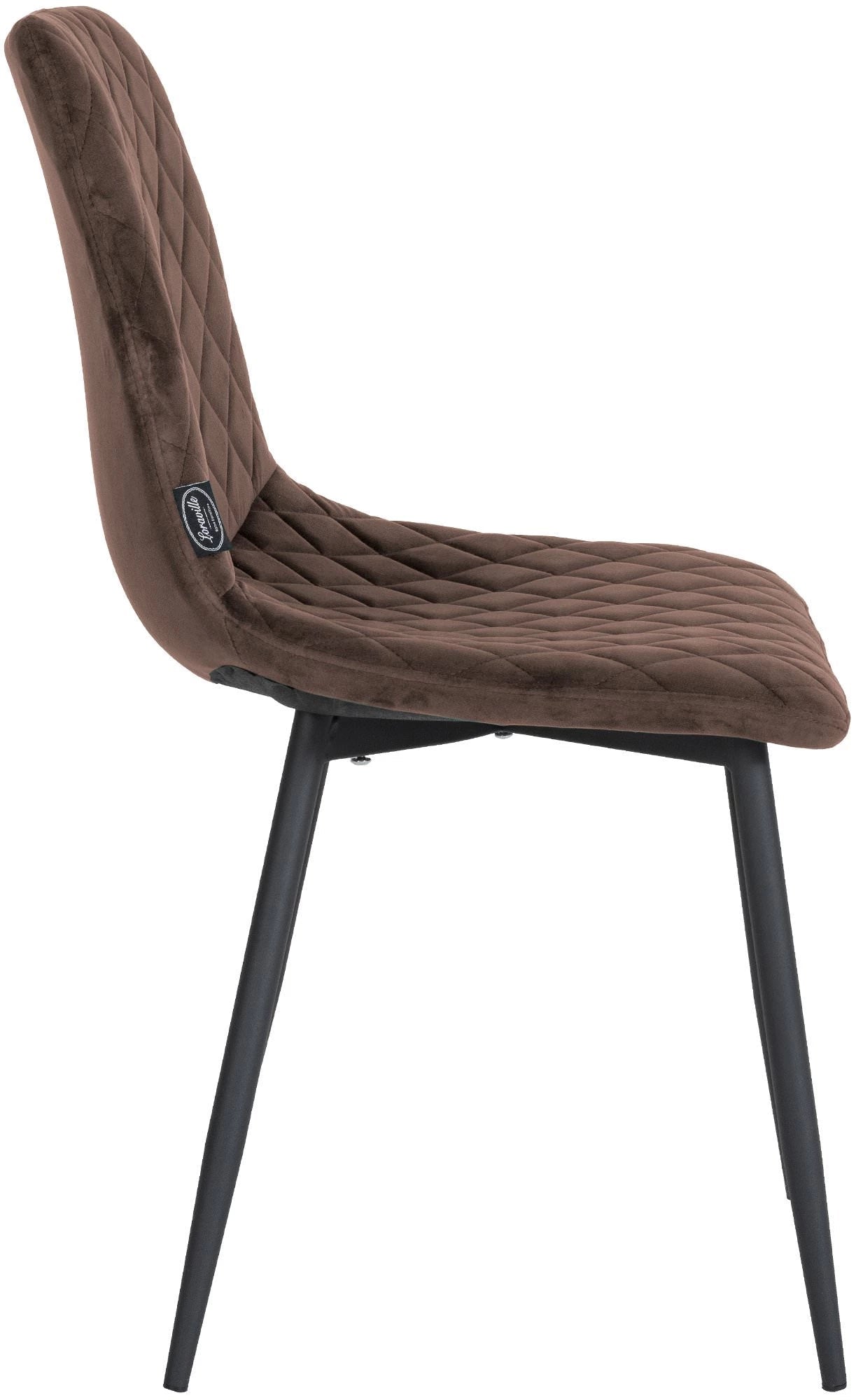 In And OutdoorMatch Eetkamerstoelen Cristen - Bruin - Set van 4 - Fluweel - Hoogwaardige bekleding - Luxe eetkamerstoelen - Stijlvolle uitstraling Eetkamerstoel