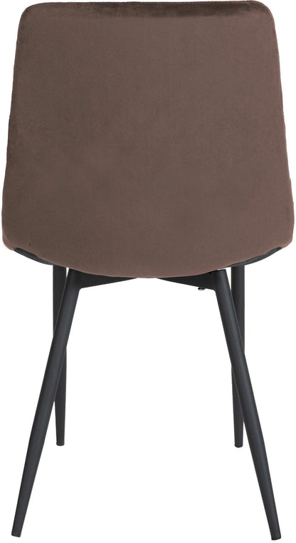 In And OutdoorMatch Eetkamerstoelen Cristen - Bruin - Set van 4 - Fluweel - Hoogwaardige bekleding - Luxe eetkamerstoelen - Stijlvolle uitstraling Eetkamerstoel