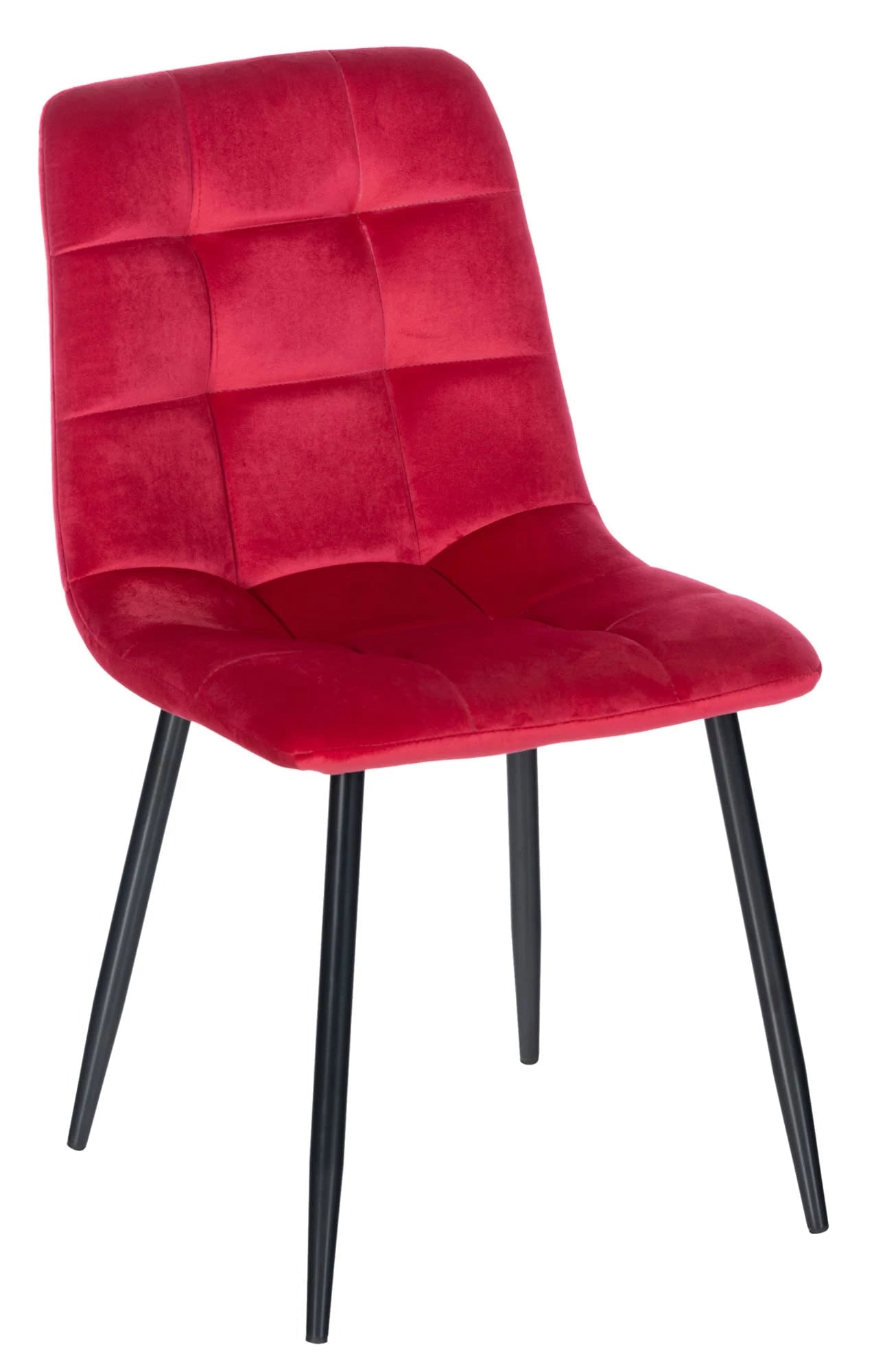 In And OutdoorMatch Eetkamerstoelen Deeann - Rood - Set van 4 - Fluweel - Hoogwaardige bekleding - Opvallende eetkamerstoel - Stijlvolle eetkamerstoel - Gezellige uitstraling Eetkamerstoel