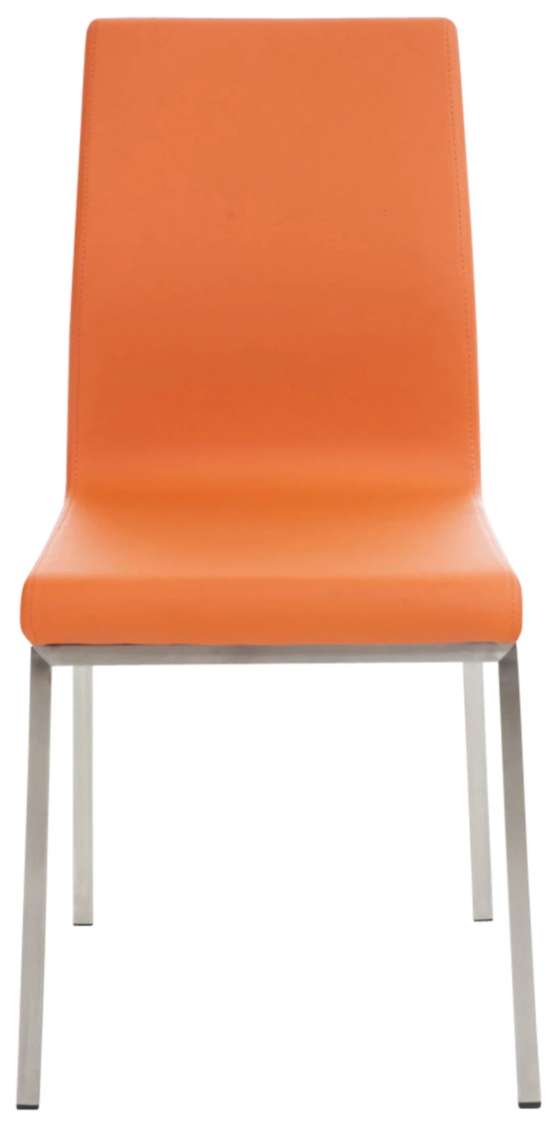 In And OutdoorMatch Eetkamerstoelen Ervin - Oranje en Metaal - Set van 2 - Kunstleer - Hoogwaardige bekleding - Klassieke eetkamerstoel - Minimalistische look Eetkamerstoel