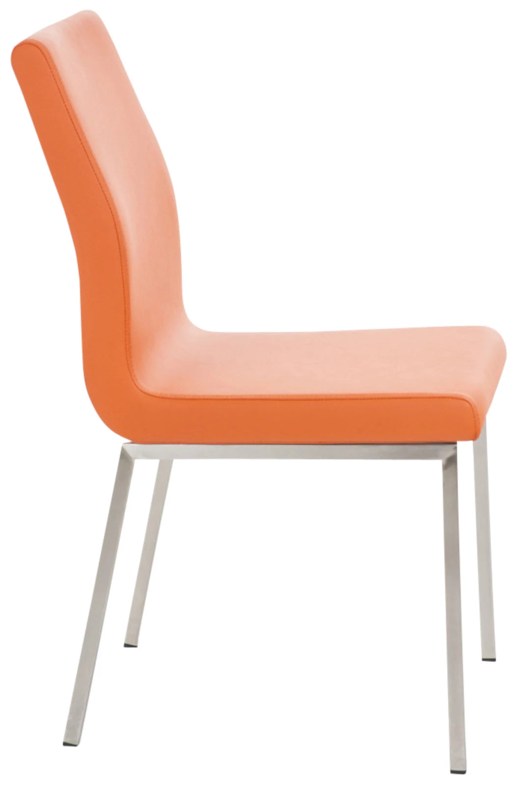 In And OutdoorMatch Eetkamerstoelen Ervin - Oranje en Metaal - Set van 2 - Kunstleer - Hoogwaardige bekleding - Klassieke eetkamerstoel - Minimalistische look Eetkamerstoel