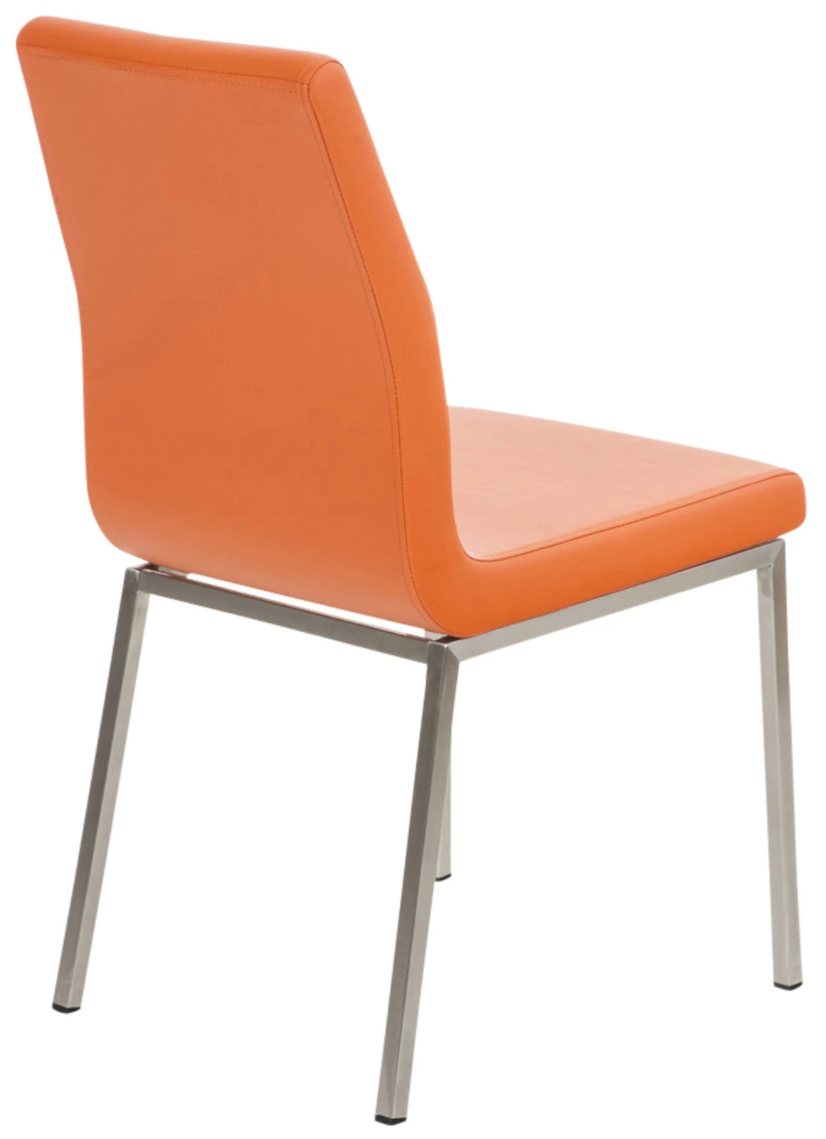 In And OutdoorMatch Eetkamerstoelen Ervin - Oranje en Metaal - Set van 2 - Kunstleer - Hoogwaardige bekleding - Klassieke eetkamerstoel - Minimalistische look Eetkamerstoel