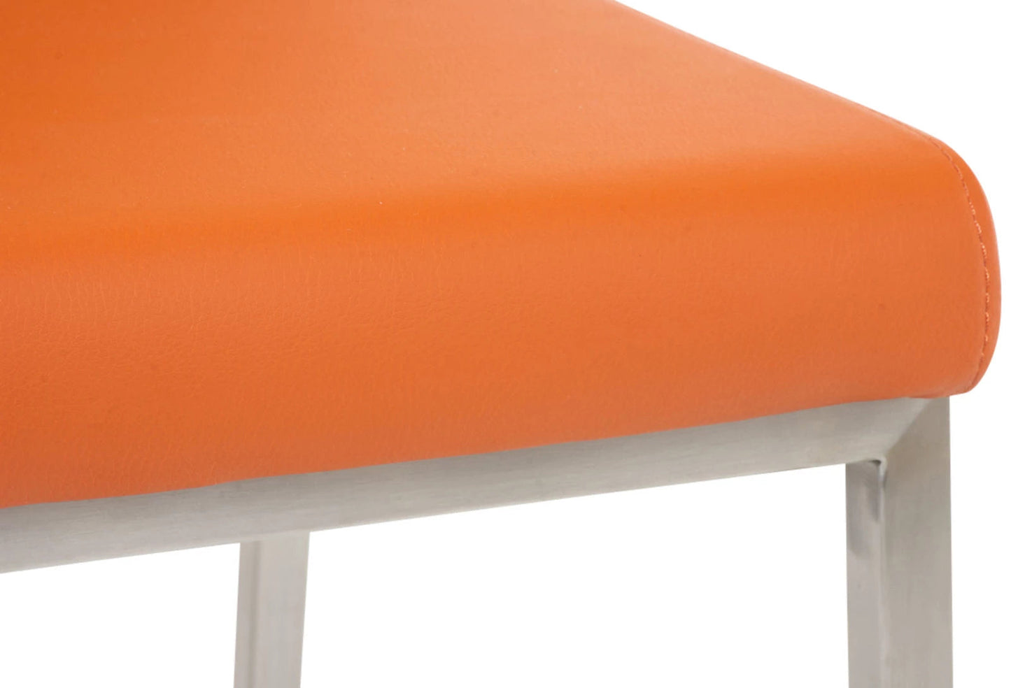 In And OutdoorMatch Eetkamerstoelen Ervin - Oranje en Metaal - Set van 2 - Kunstleer - Hoogwaardige bekleding - Klassieke eetkamerstoel - Minimalistische look Eetkamerstoel