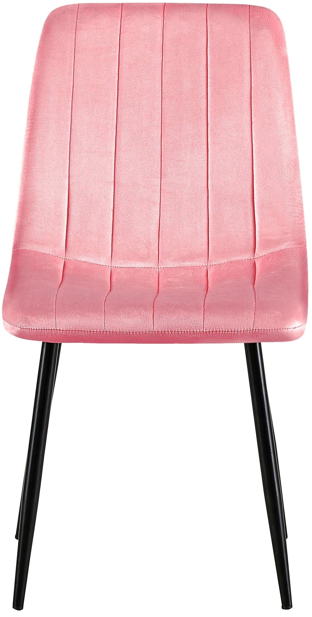 In And OutdoorMatch Eetkamerstoelen Guiomar - Roze - Set van 4 - Fluweel - Hoge kwaliteit bekleding - Decoratieve eetkamerstoel - Stabiel metalen frame Eetkamerstoel